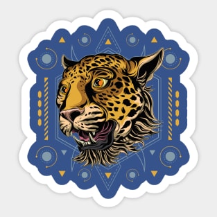 cheetah sacred geometry Sticker